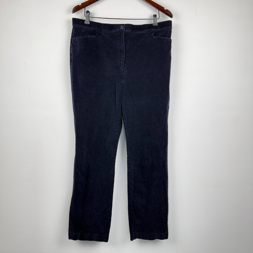 Northern Reflections Women’s Essential Slim Pants 16 Blue Stretch Corduroy Woven